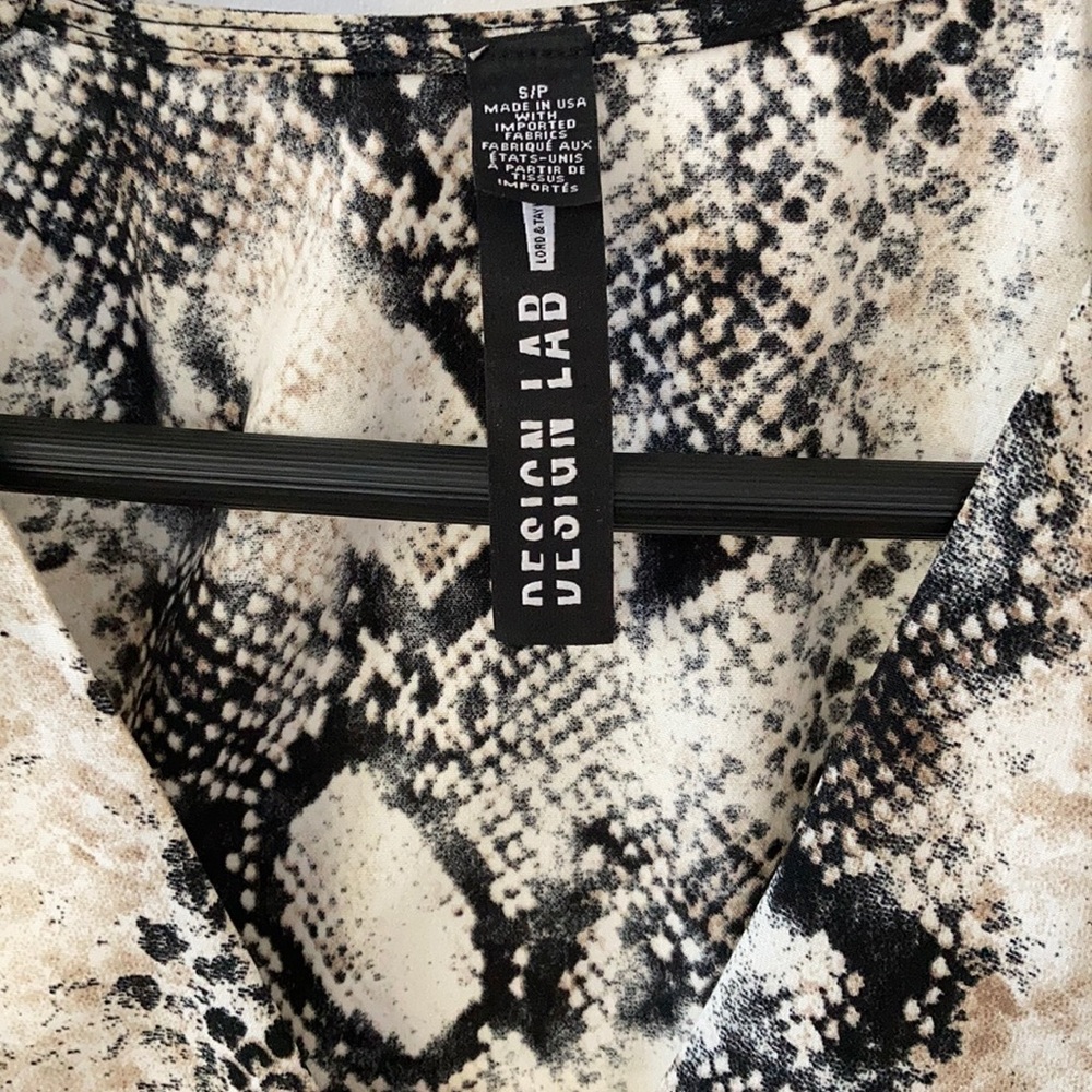 Design Lab Snake-Print Button-Down Dress - Picture 3 of 5